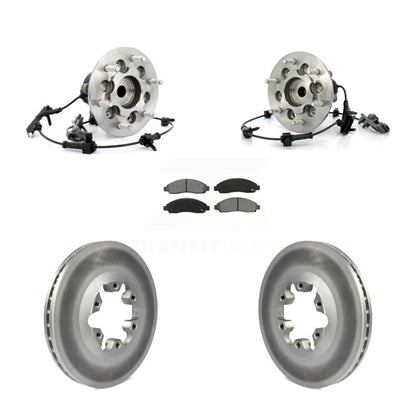 Hub Bearing Coat Brake Rotor Pad Front Kit For Chevrolet Colorado GMC Canyon RWD