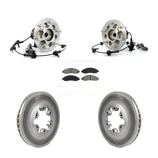 Hub Bearing Coat Brake Rotor Pad Front Kit For Chevrolet Colorado GMC Canyon RWD