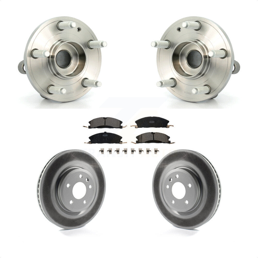 Hub Bearing Assembly Coat Brake Rotor Pad Front Kit For 2013 Ford Explorer Sport