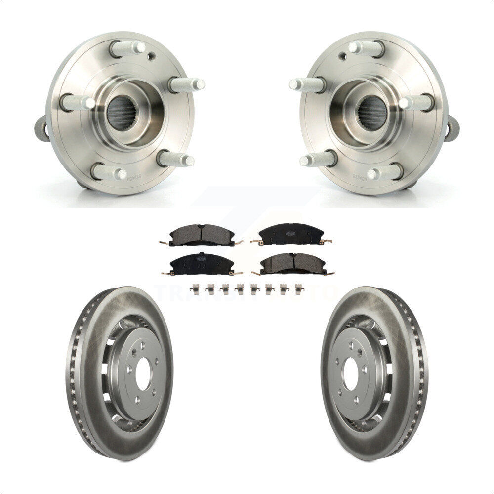 Hub Bearing Coat Brake Rotor Pads Front Kit For Ford Explorer Police Interceptor