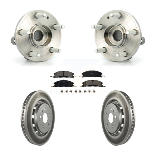 Hub Bearing Coat Brake Rotor Pads Front Kit For Ford Explorer Police Interceptor