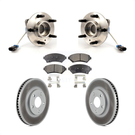 Hub Bearing Coated Brake Rotor Pads Front Kit For Chevrolet Impala Buick LeSabre