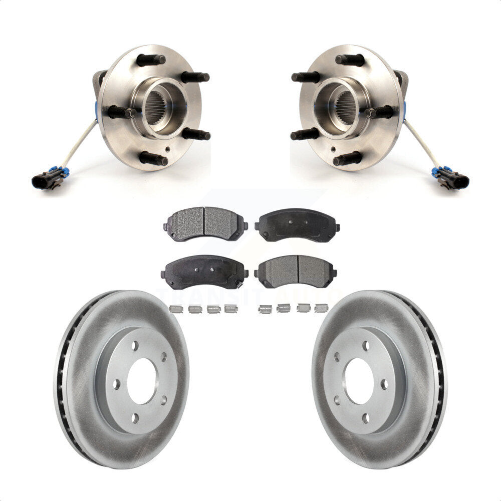 Hub Bearing Coated Brake Rotor Pads Front Kit For Buick Rendezvous Pontiac Aztek