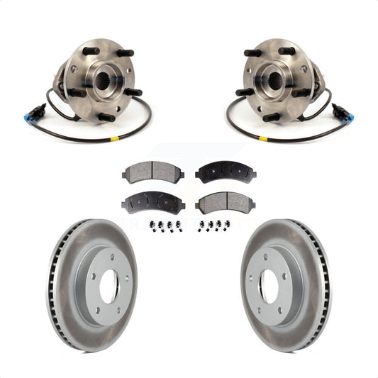 Hub Bearing Coated Brake Rotor Pads Front Kit For Chevrolet GMC Blazer S10 Jimmy