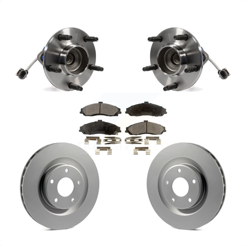 Hub Bearing Coated Brake Rotor Pad Front Kit For Chevrolet Corvette Cadillac XLR