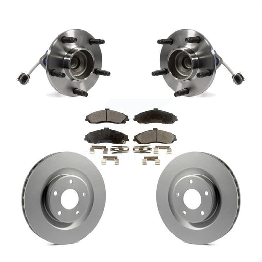 Hub Bearing Coated Brake Rotor Pad Front Kit For Chevrolet Corvette Cadillac XLR