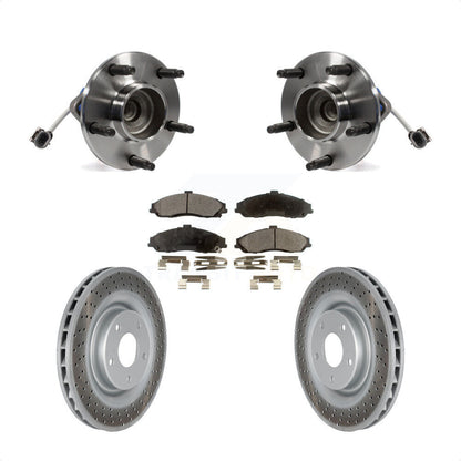 Hub Bearing Coated Brake Rotor Pad Front Kit For Chevrolet Corvette Cadillac XLR