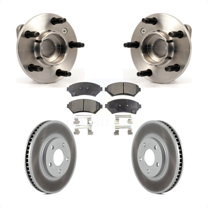 Hub Bearing Coated Brake Rotor & Pads Front Kit For Chevrolet Impala Monte Carlo