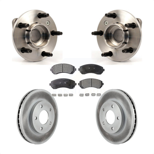 Hub Bearing Coated Brake Rotor Pads Front Kit For Buick Rendezvous Pontiac Aztek