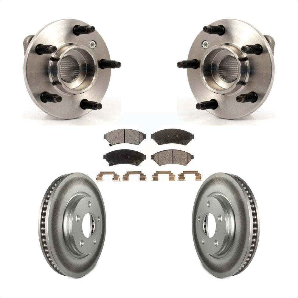 Hub Bearing Coat Brake Rotor Pad Front Kit For Pontiac Grand Prix Buick LaCrosse