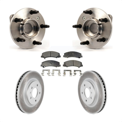 Hub Bearing Coated Brake Rotor & Pads Front Kit For Chevrolet Impala Monte Carlo