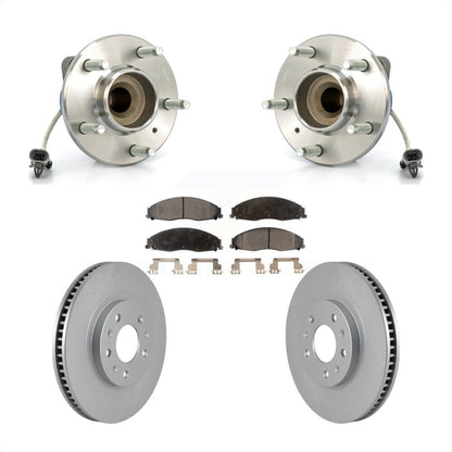Hub Bearing Assembly Coated Disc Brake Rotor And Pads Front Kit For Cadillac CTS