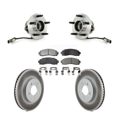 Hub Bearing Coated Brake Rotor & Pads Front Kit For Saturn Vue Chevrolet Equinox