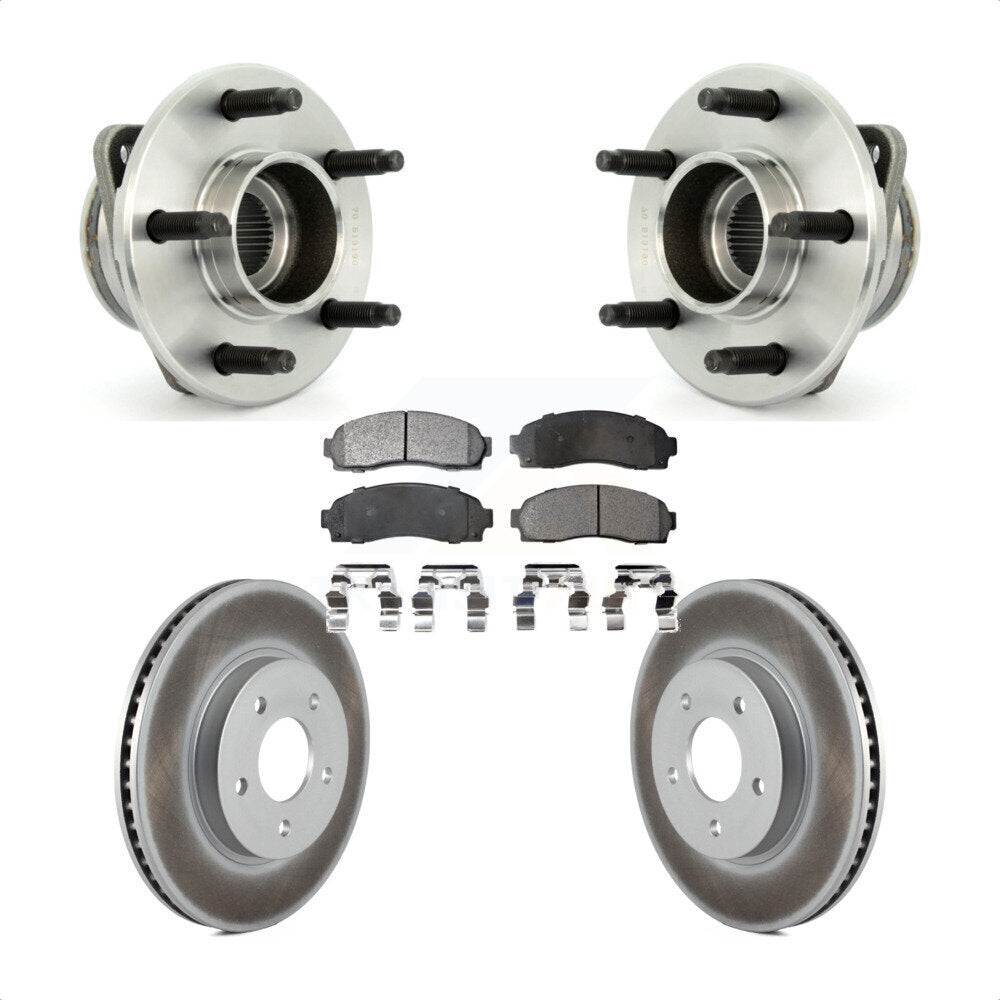 Hub Bearing Coated Disc Brake Rotor Pad Front Kit For Saturn Vue Pontiac Torrent
