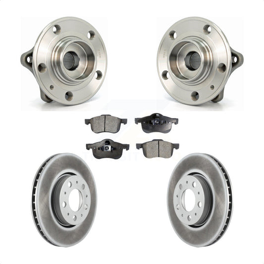 Hub Bearing Assembly Coated Brake Rotor Pad Front Kit For Volvo S60 XC70 V70 S80
