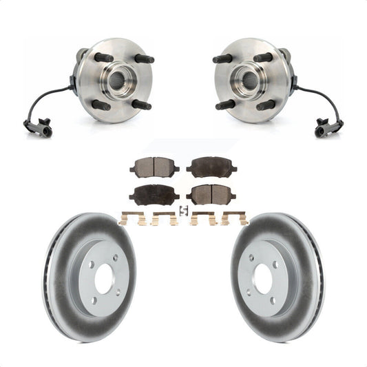 Hub Bearing Coated Brake Rotor Pad Front Kit For Chevrolet Cobalt Pontiac G5 Ion