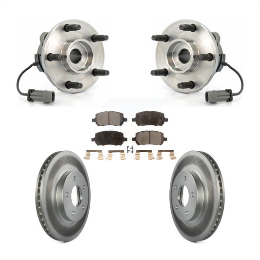 Hub Bearing Coated Brake Rotor And Pad Front Kit For Chevrolet Cobalt Pontiac G5