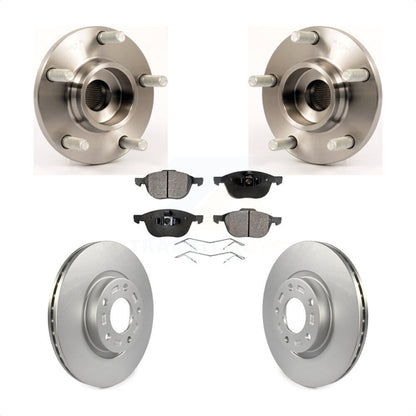 Hub Bearing Assembly Coated Disc Brake Rotor And Pads Front Kit For Mazda 3 2.3L