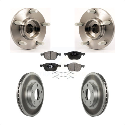 Hub Bearing Assembly Coated Disc Brake Rotor And Pads Front Kit For Mazda 3 2.0L