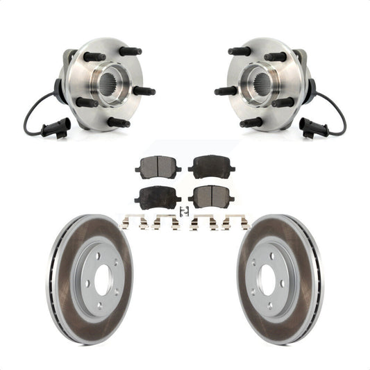 Hub Bearing Coated Brake Rotor And Pad Front Kit For Chevrolet Malibu Pontiac G6