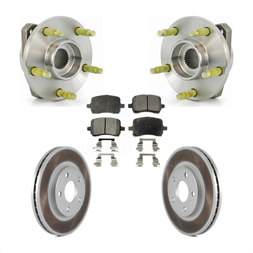 Hub Bearing Assembly Coated Disc Brake Rotor Pads Front Kit For Chevrolet Malibu