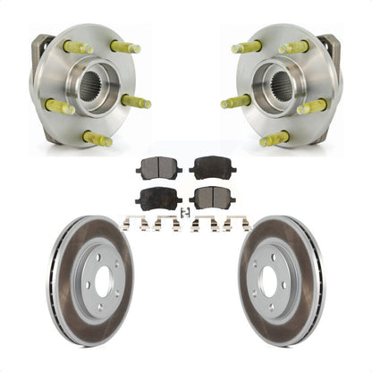 Hub Bearing Coated Brake Rotor And Pad Front Kit For Chevrolet Malibu Pontiac G6