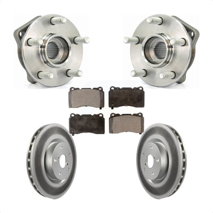 Hub Bearing Coated Brake Rotor & Pads Front Kit For 2014 Subaru WRX Limited Base