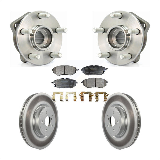 Hub Bearing Coated Brake Rotor Pads Front Kit For Subaru Outback Legacy Forester