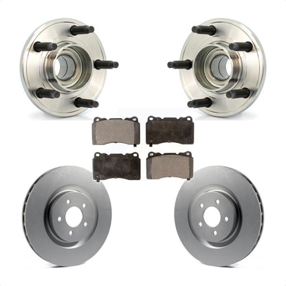 Hub Bearing Assembly Coated Disc Brake Rotor And Pads Front Kit For Ford Mustang