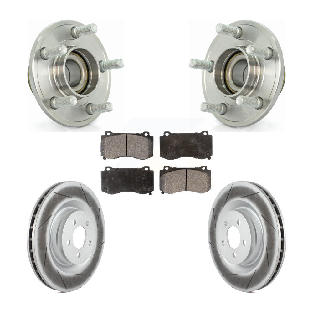 Hub Bearing Coat Brake Rotor Pad Front Kit For Dodge Chrysler 300 Charger Magnum