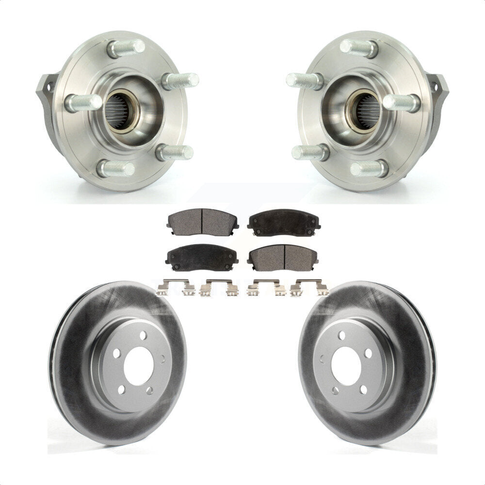 Hub Bearing Coat Brake Rotor Pad Front Kit For Dodge Charger Chrysler 300 Magnum