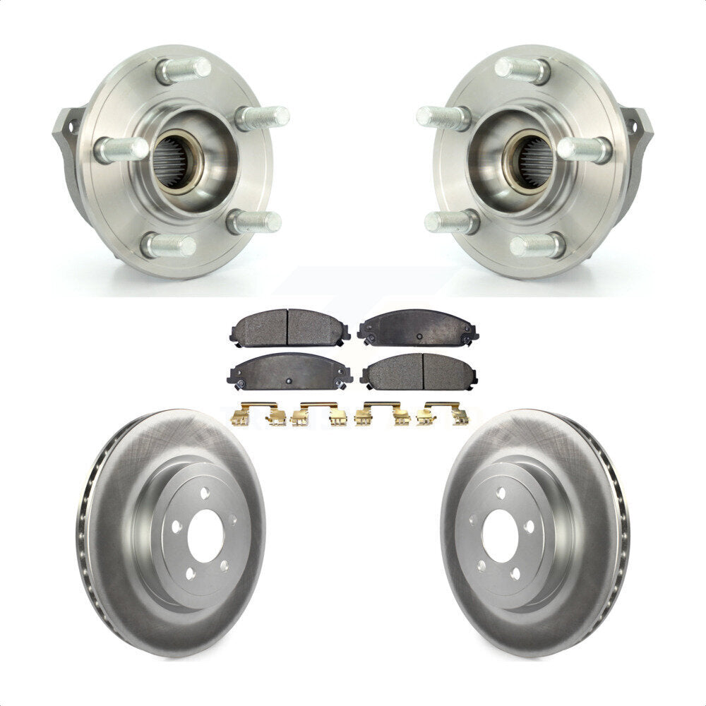 Hub Bearing Coat Brake Rotor Pad Front Kit For Dodge Chrysler 300 Charger Magnum