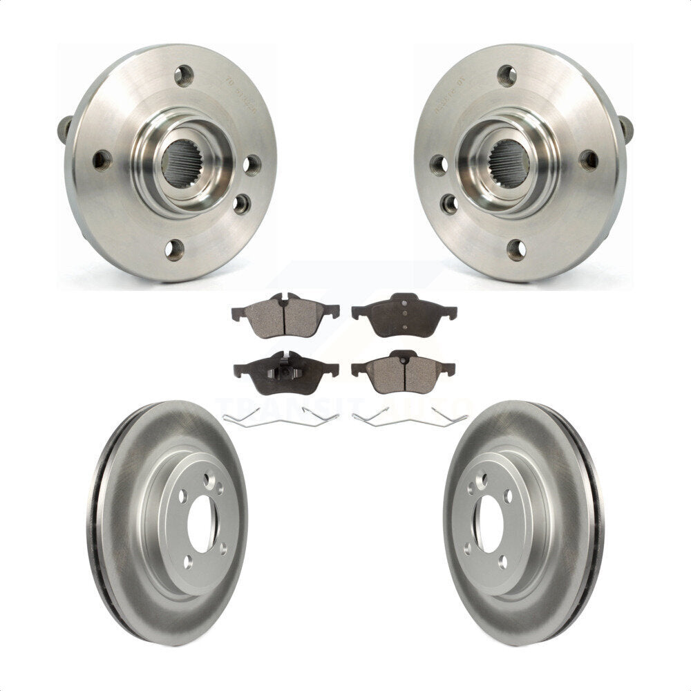 Hub Bearing Assembly Coated Disc Brake Rotors And Pads Front Kit For Mini Cooper
