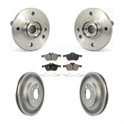 Hub Bearing Assembly Coated Disc Brake Rotors And Pads Front Kit For Mini Cooper