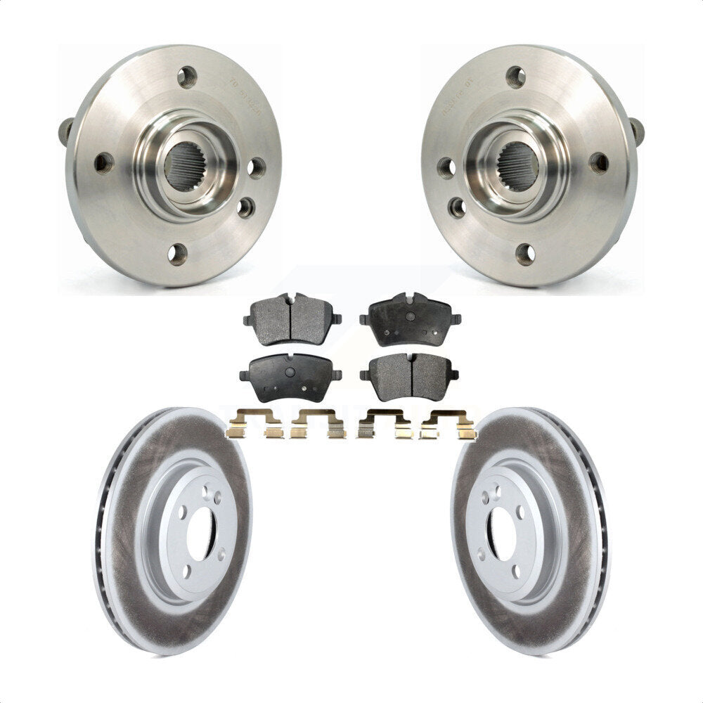 Hub Bearing Assembly Coated Disc Brake Rotors And Pads Front Kit For Mini Cooper