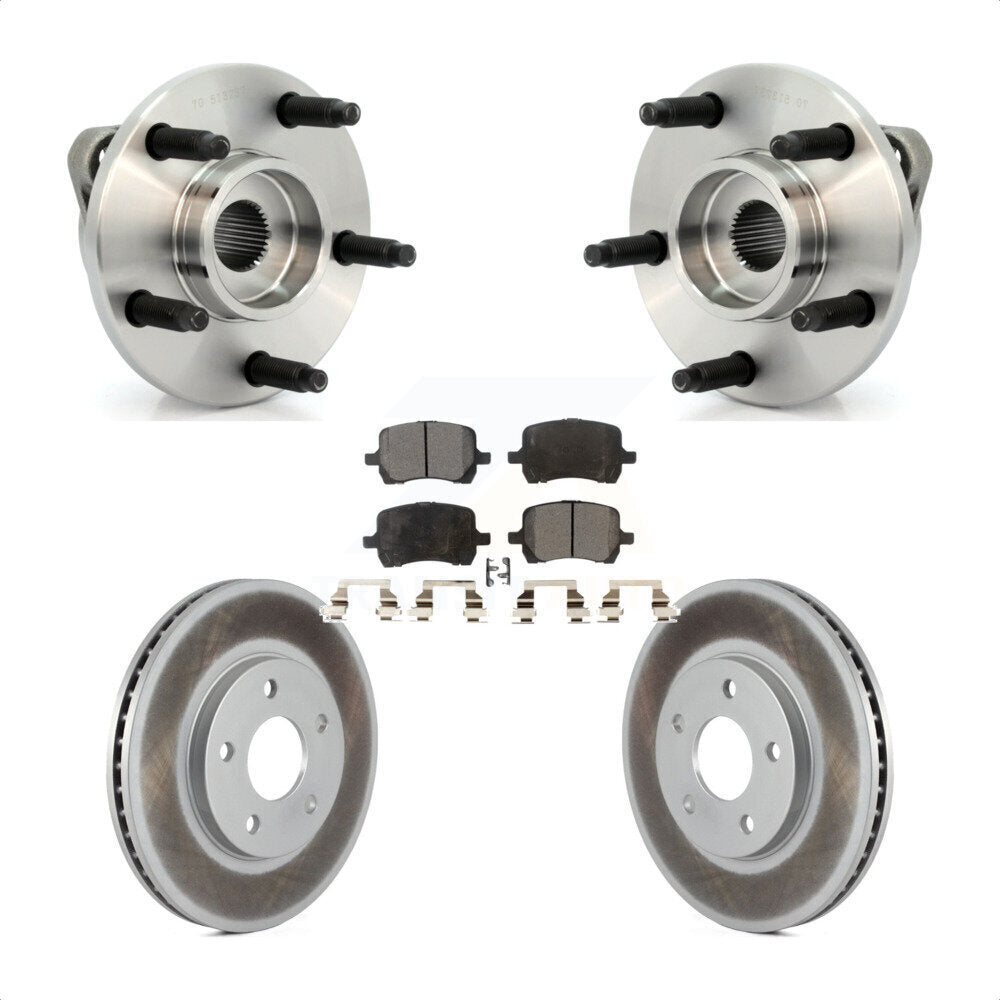Hub Bearing Assembly Coated Disc Brake Rotor And Pad Front Kit For Chevrolet HHR