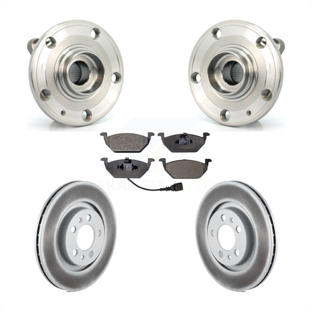 Hub Bearing Assembly Coated Brake Rotor Pads Front Kit For Volkswagen Jetta City