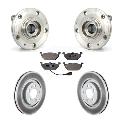Hub Bearing Assembly Coated Brake Rotor Pads Front Kit For Volkswagen Jetta City