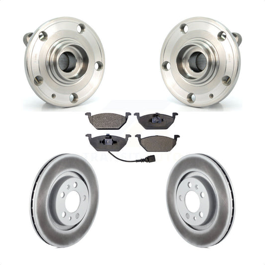 Hub Bearing Assembly Coated Brake Rotor Pads Front Kit For Volkswagen Jetta City