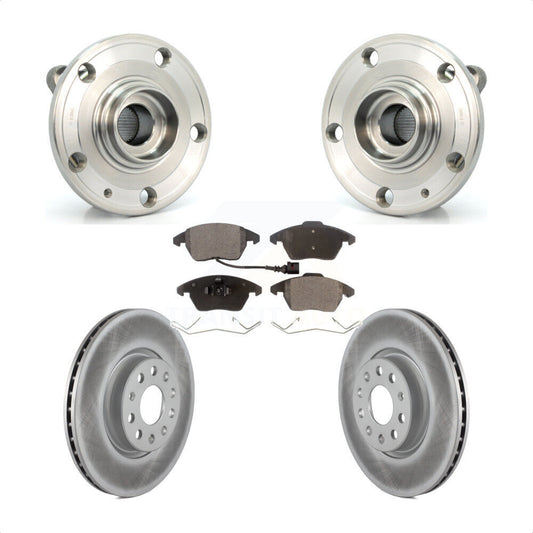Hub Bearing Coat Brake Rotor Pads Front Kit For Volkswagen Jetta Beetle Audi GTI