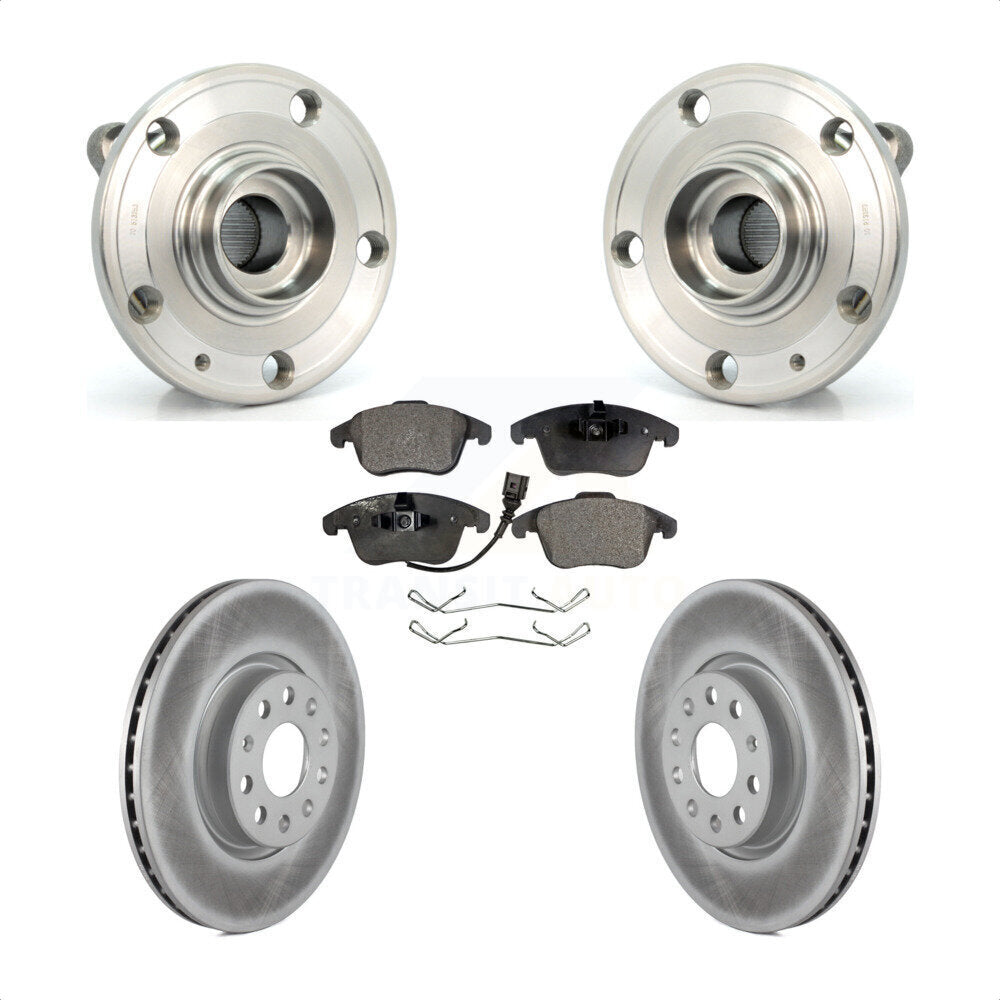 Hub Bearing Coat Brake Rotor Pads Front Kit For Volkswagen Tiguan Passat Audi Q3