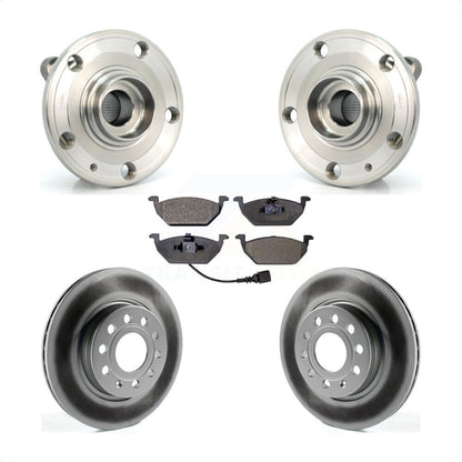 Hub Bearing Assembly Coated Disc Brake Rotor Pads Front Kit For Volkswagen Jetta