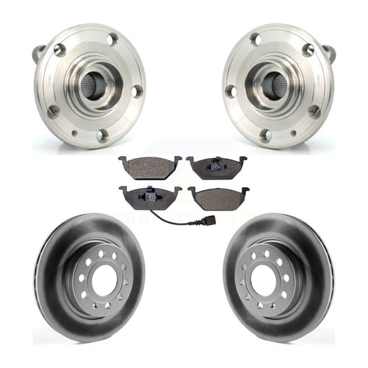 Hub Bearing Assembly Coated Disc Brake Rotor Pads Front Kit For Volkswagen Jetta