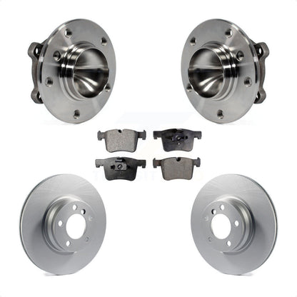 Hub Bearing Coated Brake Rotor & Pad Front Kit For 2012 BMW 328i Sedan with 3.0L