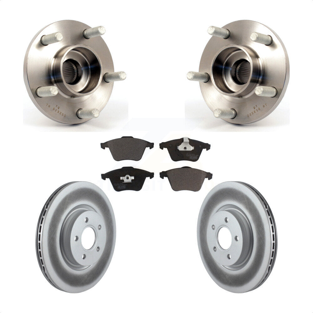 Hub Bearing Assembly Coated Disc Brake Rotor Pad Front Kit For Volvo S40 V50 C70