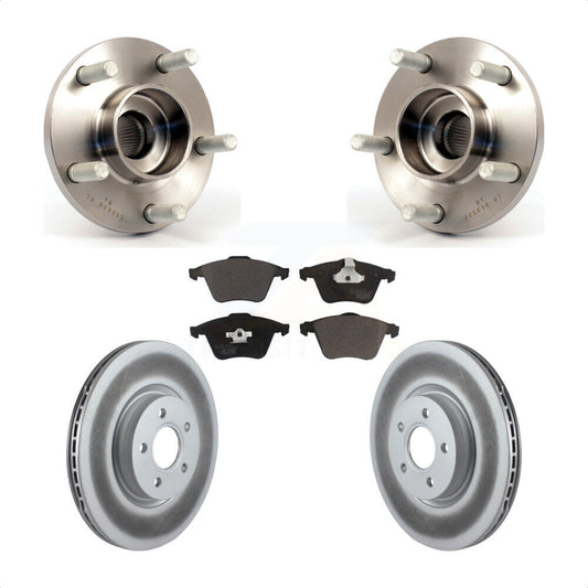 Hub Bearing Assembly Coated Disc Brake Rotor Pad Front Kit For Volvo S40 V50 C70