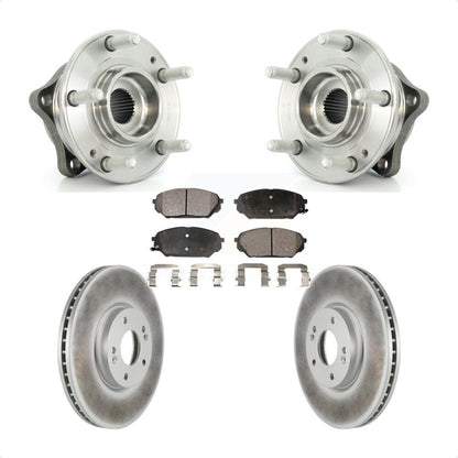 Hub Bearing Coated Disc Brake Rotor Pad Front Kit For 2007-2012 Hyundai Veracruz