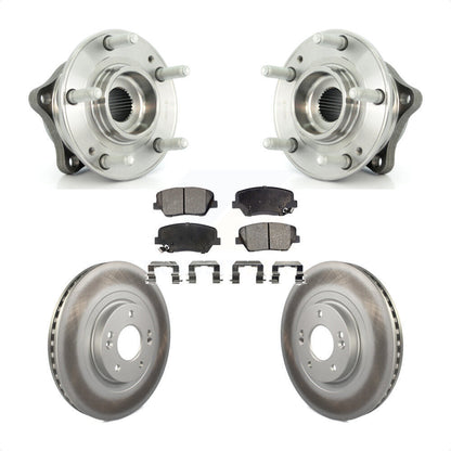 Hub Bearing Coated Disc Brake Rotor Pad Front Kit For Hyundai Santa Fe Sport Kia