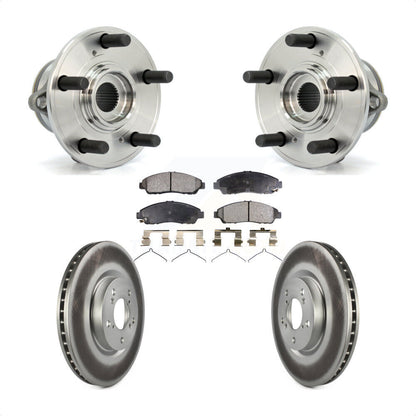 Hub Bearing Coated Disc Brake Rotor Pads Front Kit For Honda Pilot Acura MDX ZDX