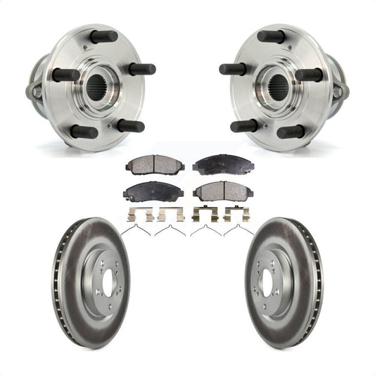 Hub Bearing Coated Disc Brake Rotor Pads Front Kit For Honda Pilot Acura MDX ZDX